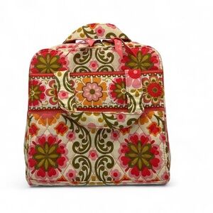 2000s Whimsical Vera Bradley Pink Floral Travel Toiletry Bag